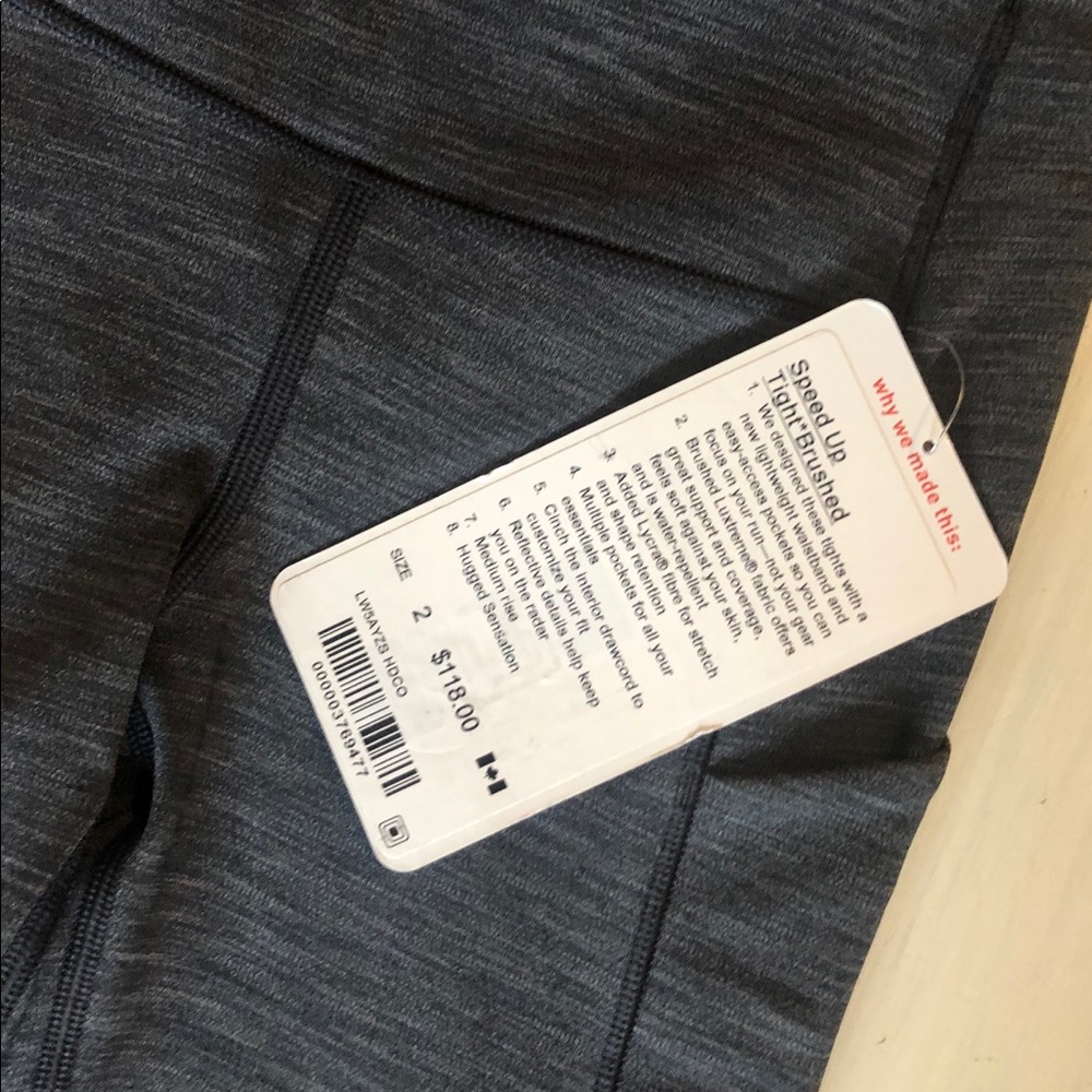 Lululemon leggings Speed Up Tight Brushed